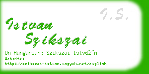 istvan szikszai business card